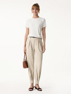 Stretch Linen-Like Wrinkle-Resistant Pants