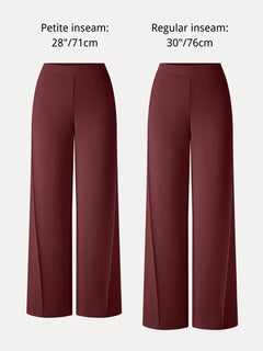 Modal Spacer Knit High-Rise Wide-Leg Pants with Pockets