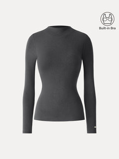LiteWarm Mockneck Long Sleeve Bra Top