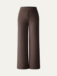Textured Mid Rise Pull-on Straight Pant with Pockets