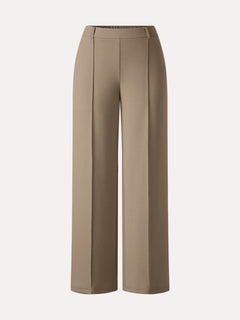 Lyocell Spacer Knit Cropped Straight-Leg Pants with Pockets