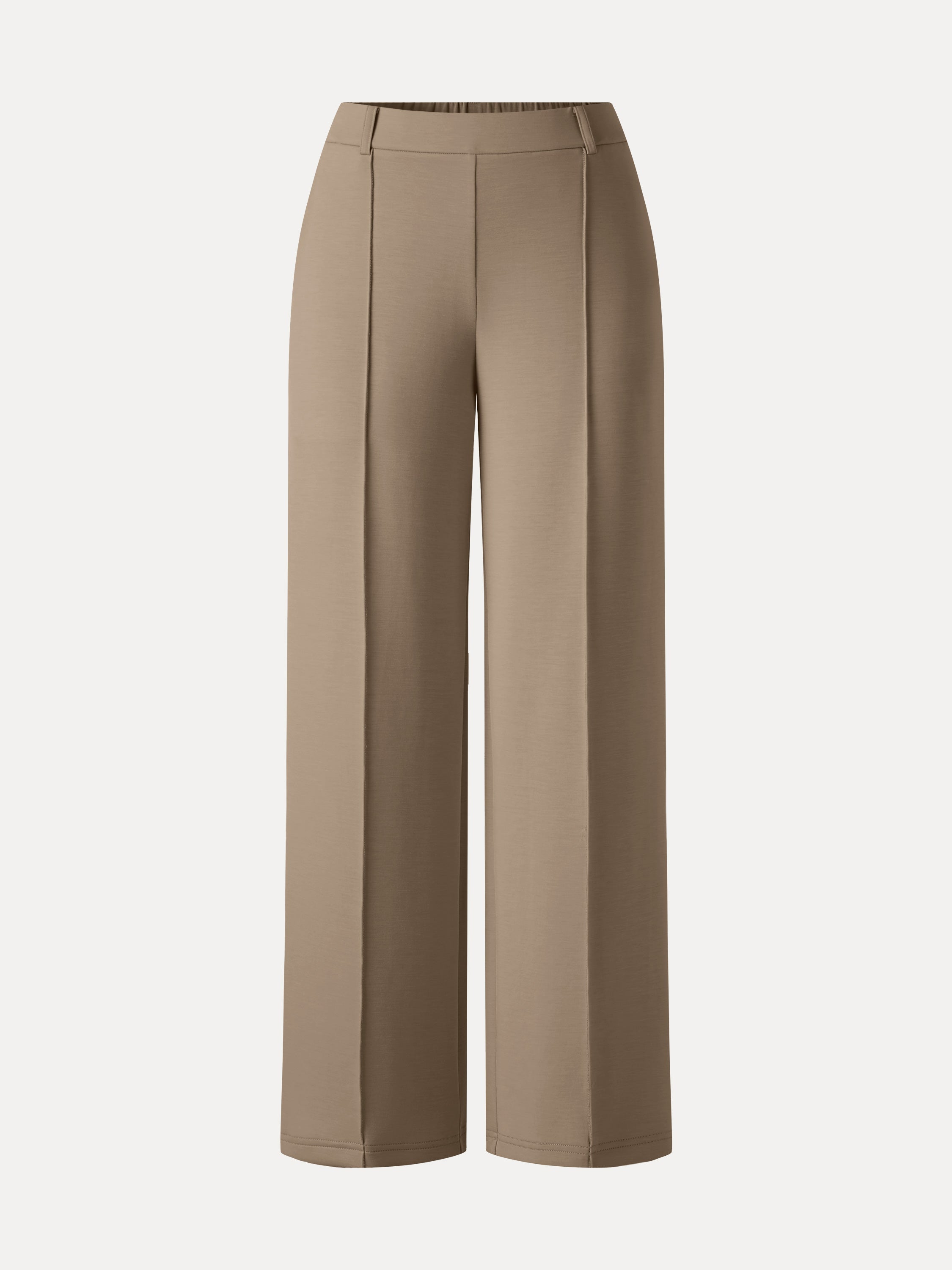 Lyocell Spacer Knit Cropped Straight-Leg Pants with Pockets