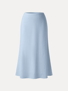 Lyocell-Linen Blend Maxi Flared Pull-On Skirt