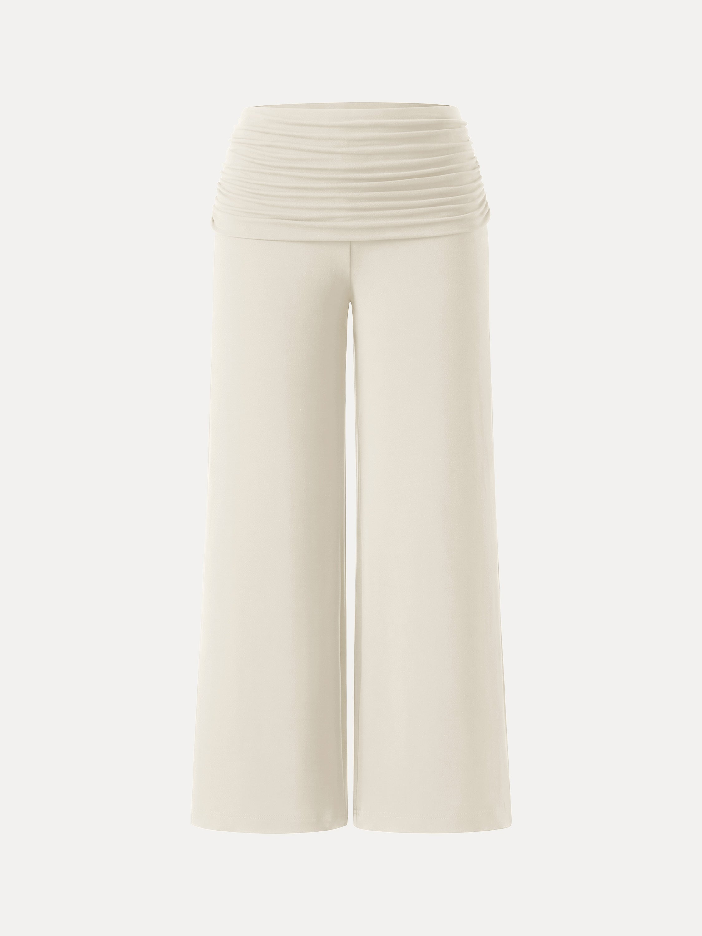 Non-Itchy Wool Blend Drapey Wide Leg Pull-on Pants with Pockets