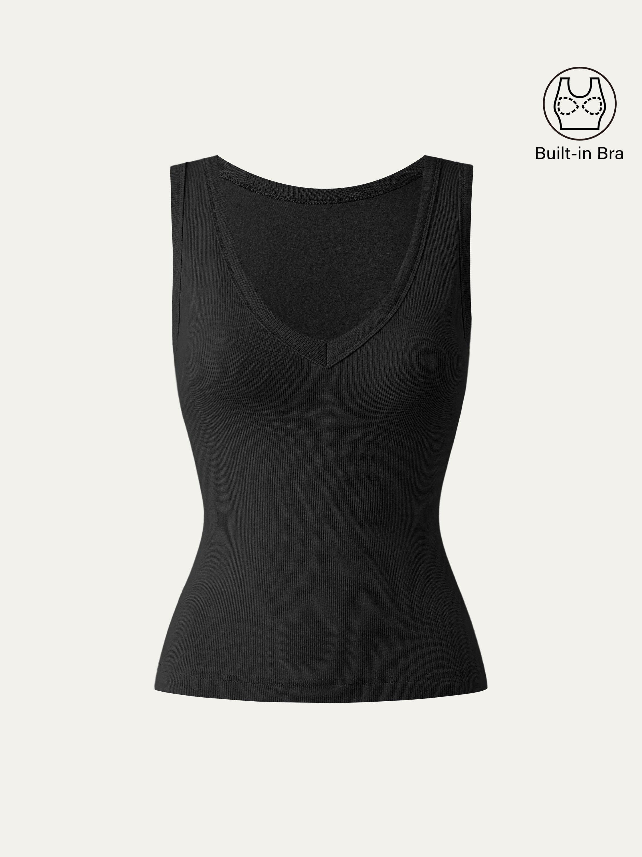 V-neck Cotton New Airy Bra Tank