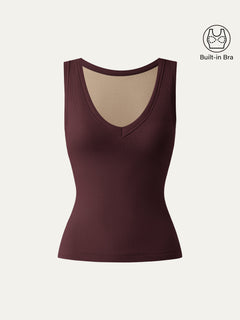 V-neck Cotton New Airy Bra Tank