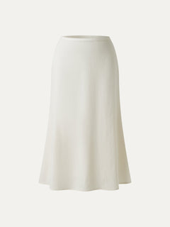 Lyocell-Linen Blend Maxi Flared Pull-On Skirt
