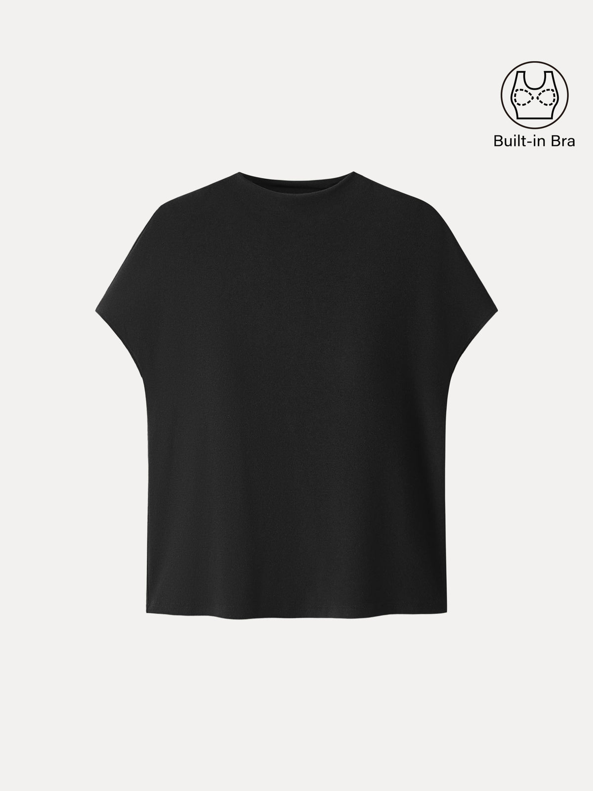 Eco-Mousse® Mock Neck Short Sleeve Bra Top