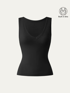 Stretchy V-neck Cotton New Airy Bra Tank