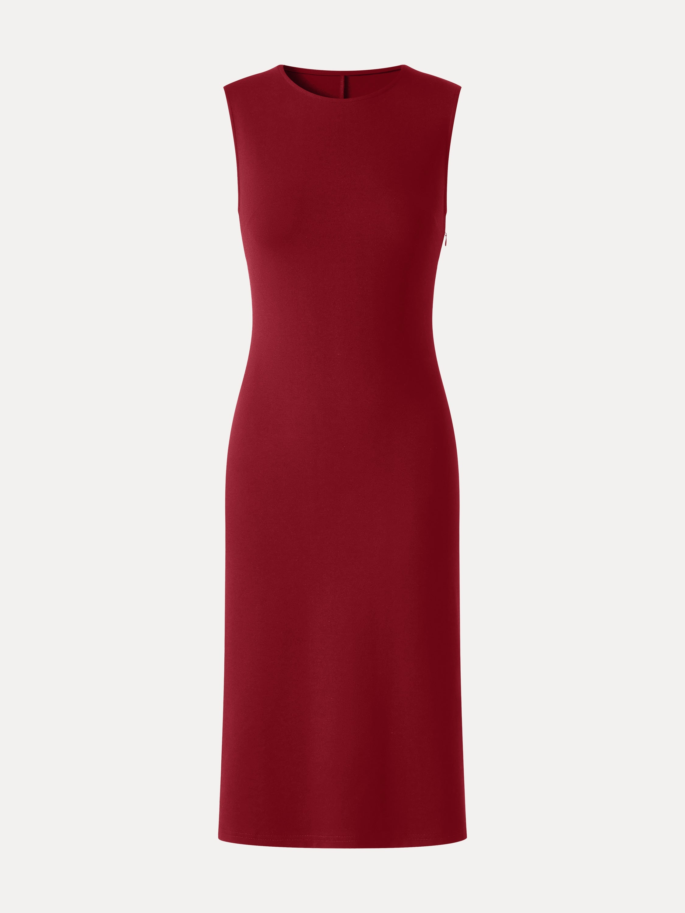 Ponte Round Neck Column Midi Dress