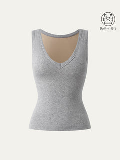 V-neck Cotton New Airy Bra Tank