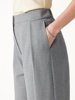 Ponte High-Rise Straight-Leg Pants with Pockets