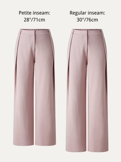 Ponte High-Rise Straight-Leg Pants with Pockets