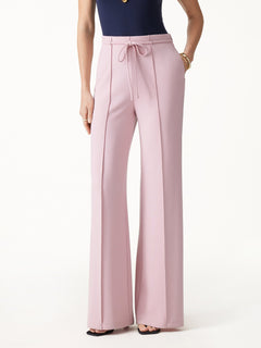 2Pcs Set Long Sleeve Drop-Shoulder Cardigan & High-Rise Flare Pants with Pockets