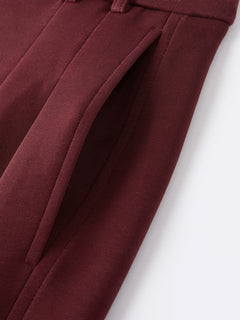 Lyocell Spacer Knit High-Rise Wide-Leg Tuck Pants with Pockets