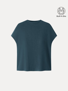 Eco-Mousse® Mock Neck Short Sleeve Bra Top