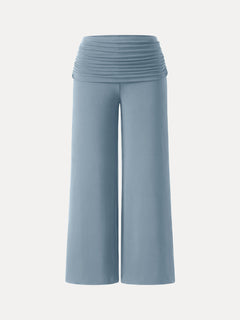 Non-Itchy Wool Blend Drapey Wide Leg Pull-on Pants with Pockets