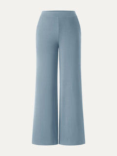 Lyocell Wool Mid Rise Wide Leg Pull-on Pant with Pockets