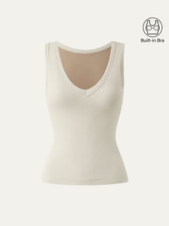 V-neck Cotton New Airy Bra Tank