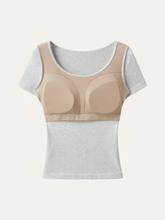 Scoop Neck Cotton New Airy Bra Top