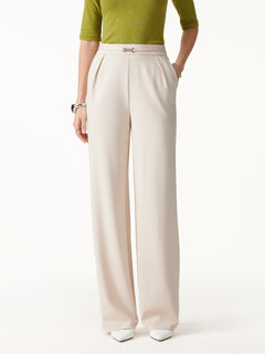 Ponte High-Rise Wide-Leg Pants with Pockets