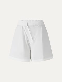 Not-See-Thru Linen-Like A-Line Shorts