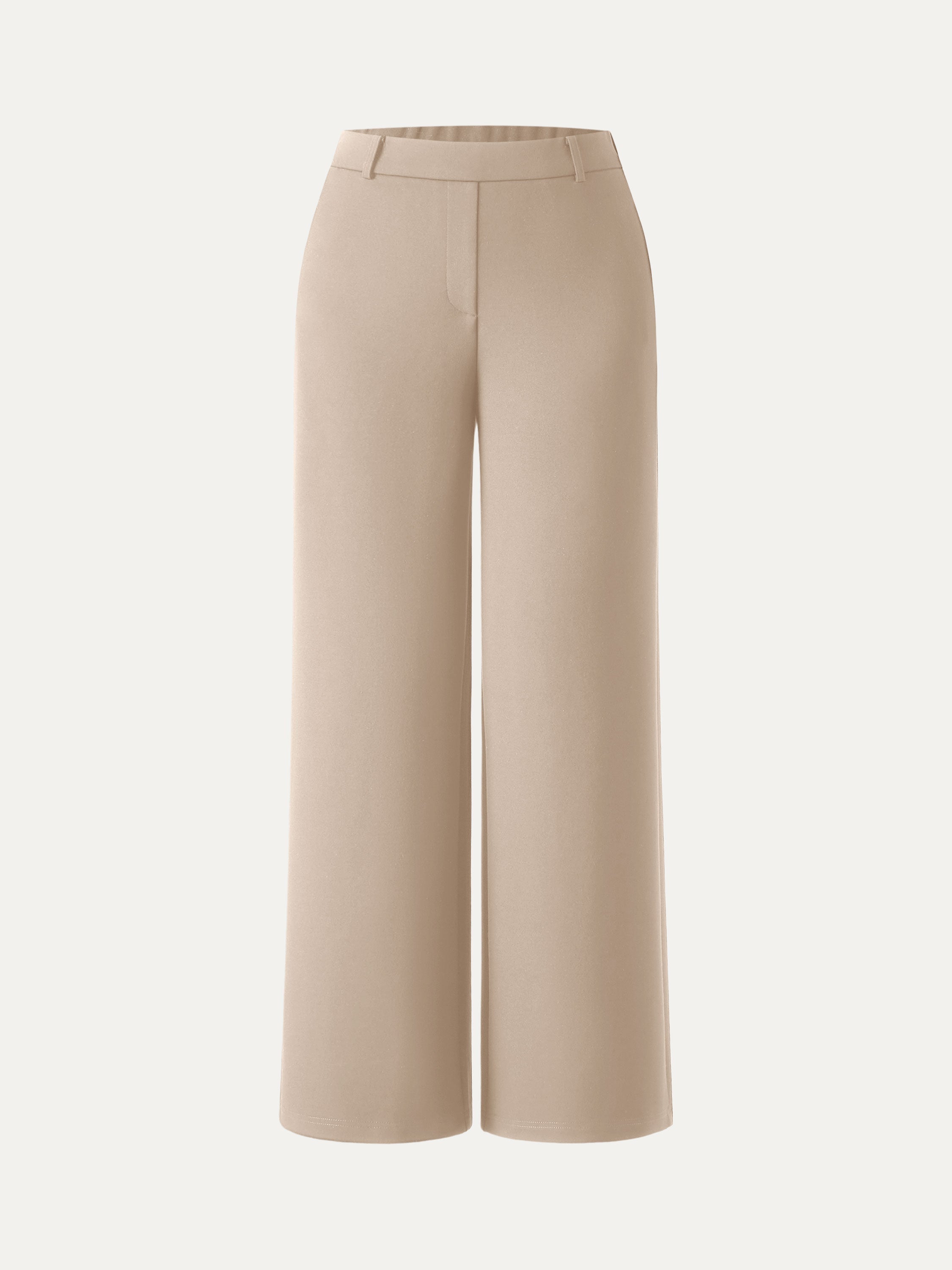 Ponte Mid-Rise Wide-Leg Pants with Pockets