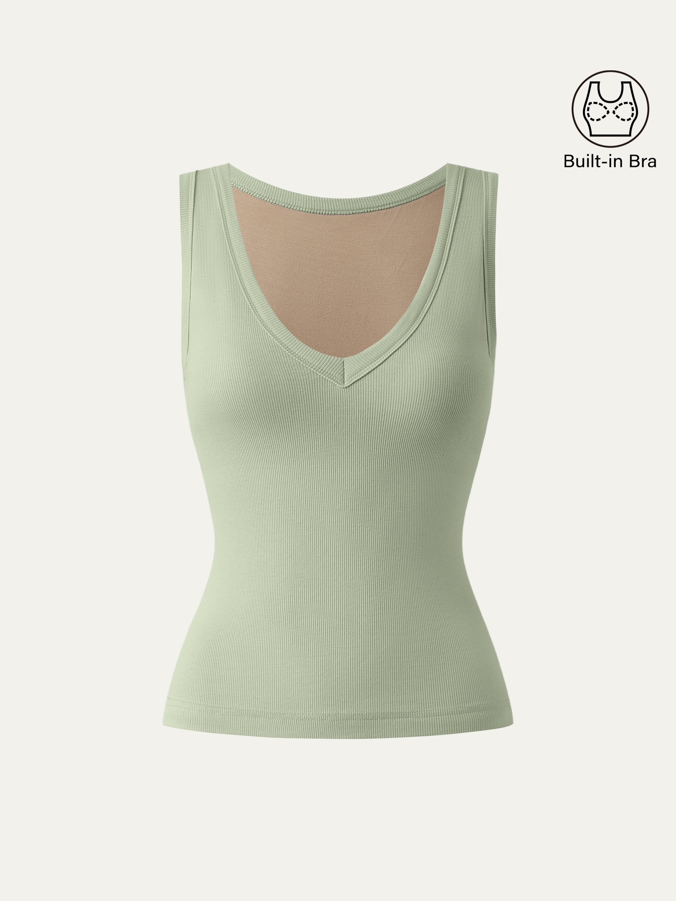 V-neck Cotton New Airy Bra Tank