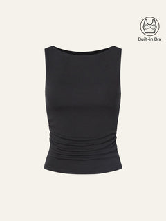 Boat Neck Bra Tank Top