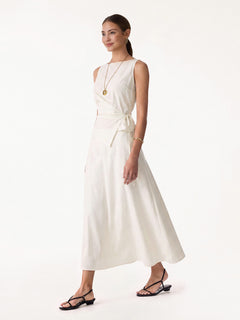 2Pcs Set Boatneck Top & Maxi Flared Pull-On Skirt