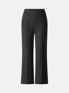Wrinkle-Resistant High Rise Cropped Flare Leg Travel Pant