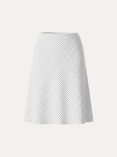Stretch Cotton Polka Dot A-Line Flare Skirt Limited Edition