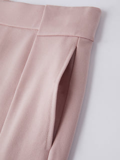 Ponte High-Rise Straight-Leg Pants with Pockets