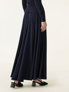 Eco-MiYaMoon® Godet Hem Pull-on Maxi Skirt