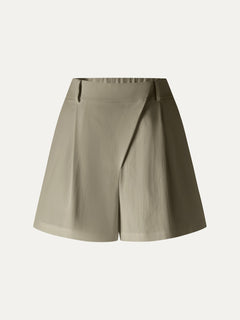 Not-See-Thru Linen-Like A-Line Shorts