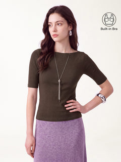 Eco-Mousse® Elbow Sleeve Bra Top
