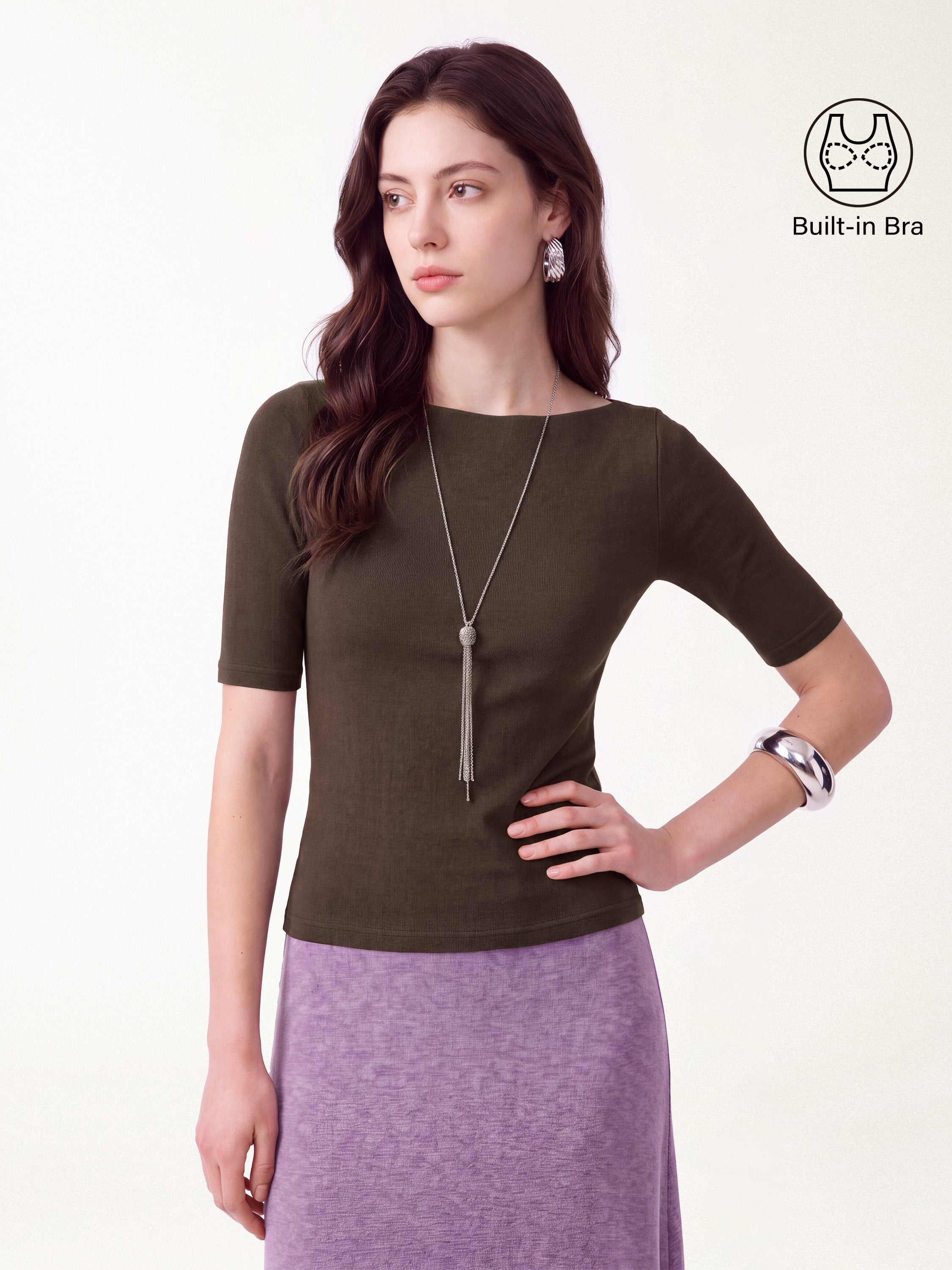 Eco-Mousse® Elbow Sleeve Bra Top