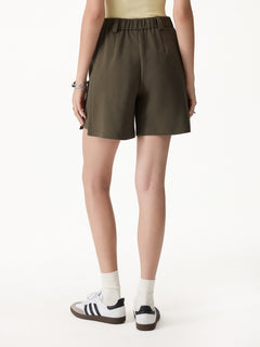 Air Cotton Mid-Rise Travel Shorts with Pockets