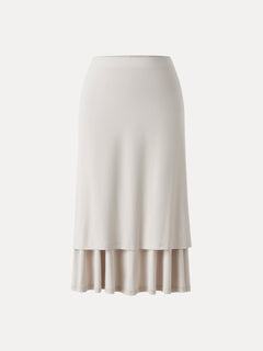 Flowy Side A-line Midi Skirt