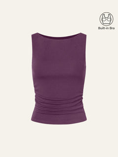 Boat Neck Bra Tank Top