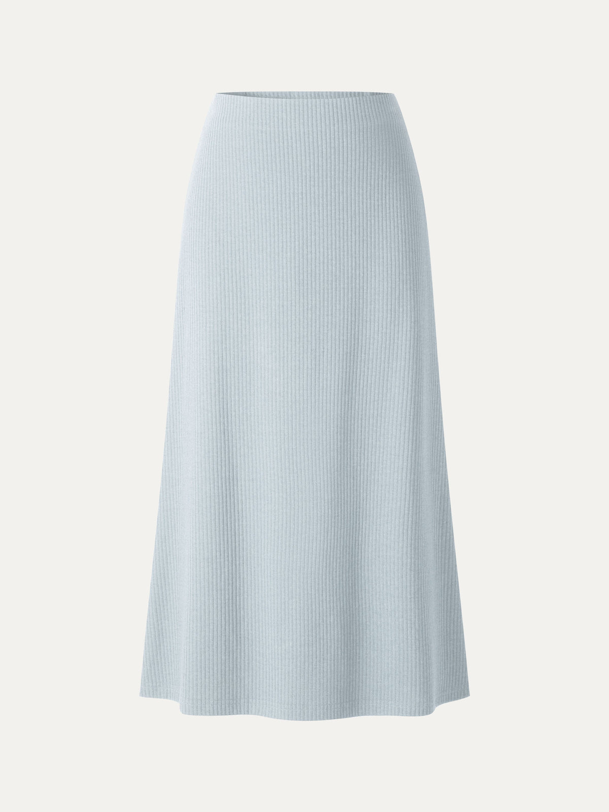 Textured Cotton Blend Mid-Rise A-Line Midi Skirt