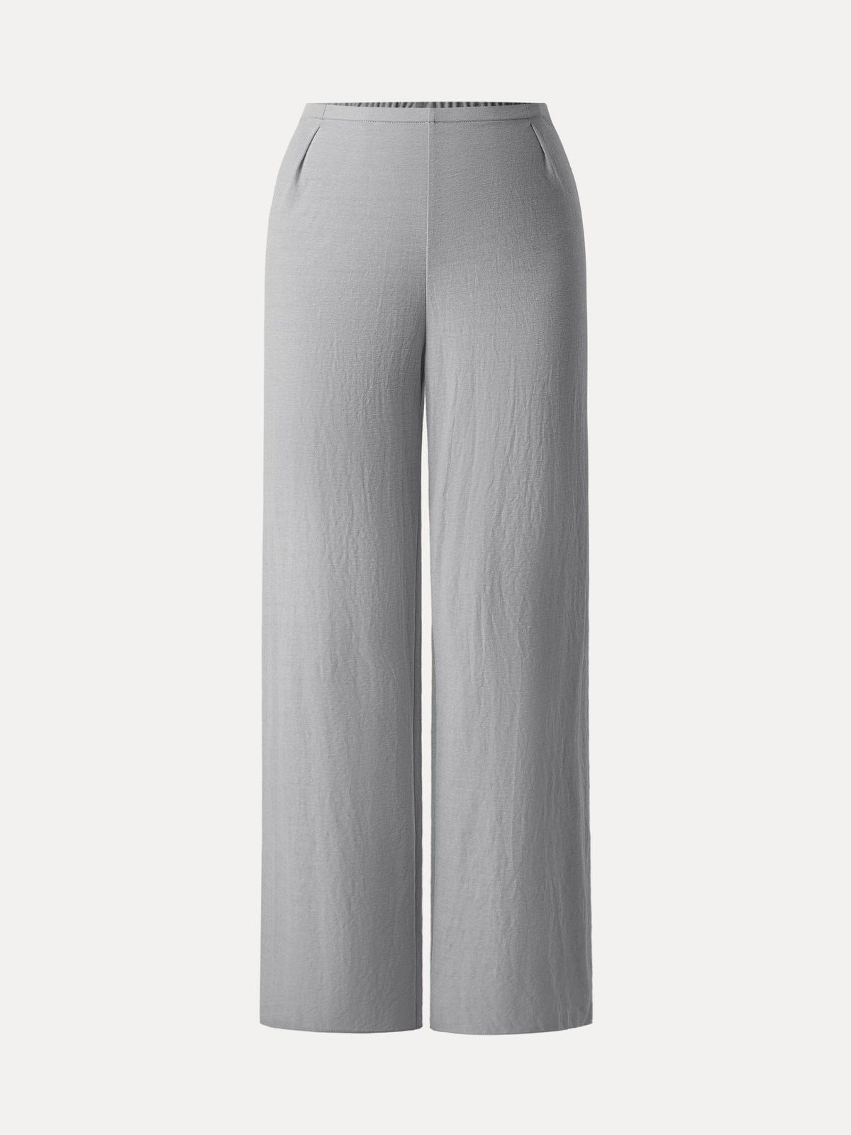 Breathable Cotton-linen Mid Rise Straight Leg Pant