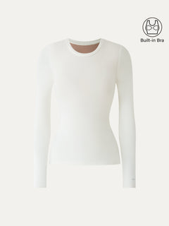 Crewneck Long Sleeve Bra Top