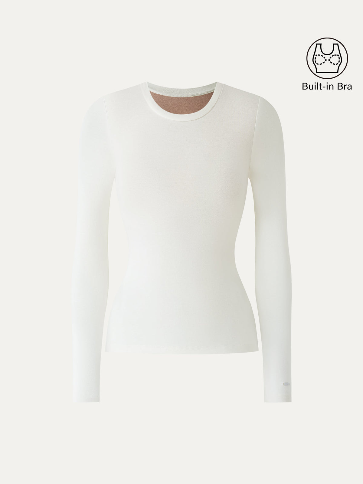 Crewneck Long Sleeve Bra Top