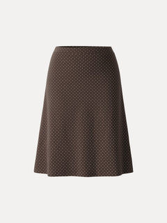Stretch Cotton Polka Dot A-Line Flare Skirt Limited Edition