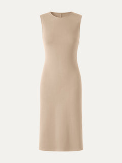 Ponte Round Neck Column Midi Dress
