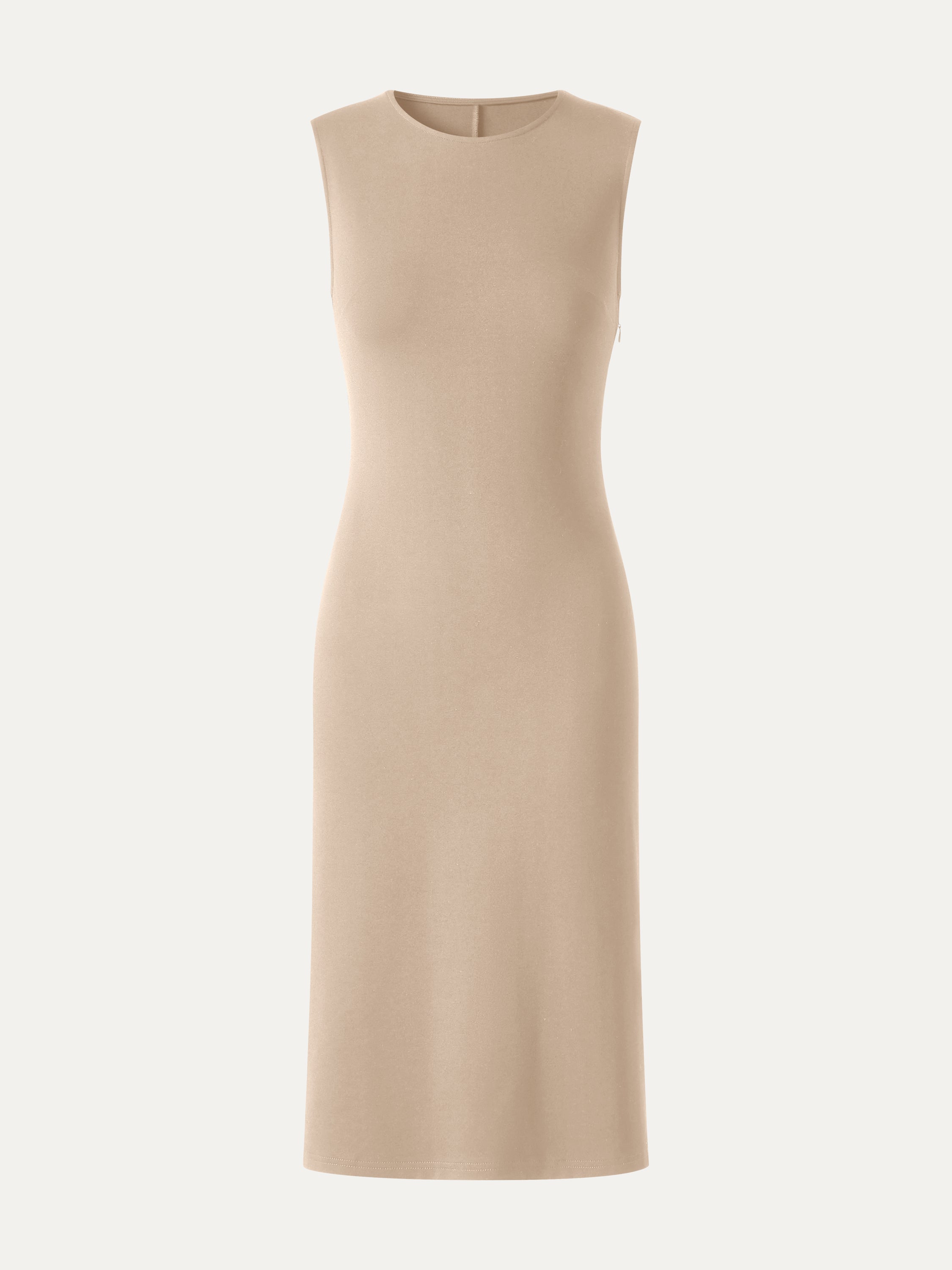 Ponte Round Neck Column Midi Dress