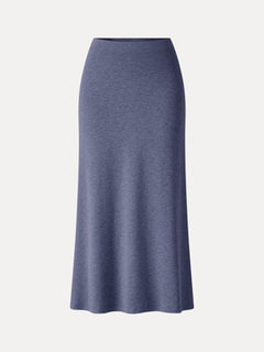 Eco-Mousse® Side-Slit A-Line Midi Skirt