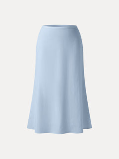 Lyocell-Linen Blend Maxi Flared Pull-On Skirt
