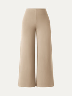 Ponte High-Rise Wide-Leg Pants with Pockets